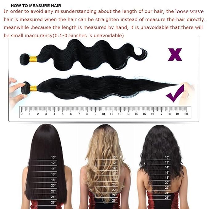 12A Human Hair 3 Bundles with 5x5 HD Lace Closure (16 18 20 +16) 100% Unprocessed Brazilian Virgin Remy Hair Loose Wave Human Hair Bundles with Closure Natural Color