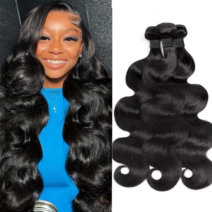 12A Human Hair Bundles 22 22 22 Inch Body Wave Bundles Human Hair 100% Unprocessed Brazilian Virgin Hair 3 Bundles Human Hair Deals Weave Extensions Real Human Hair Natural Black Color Bundles