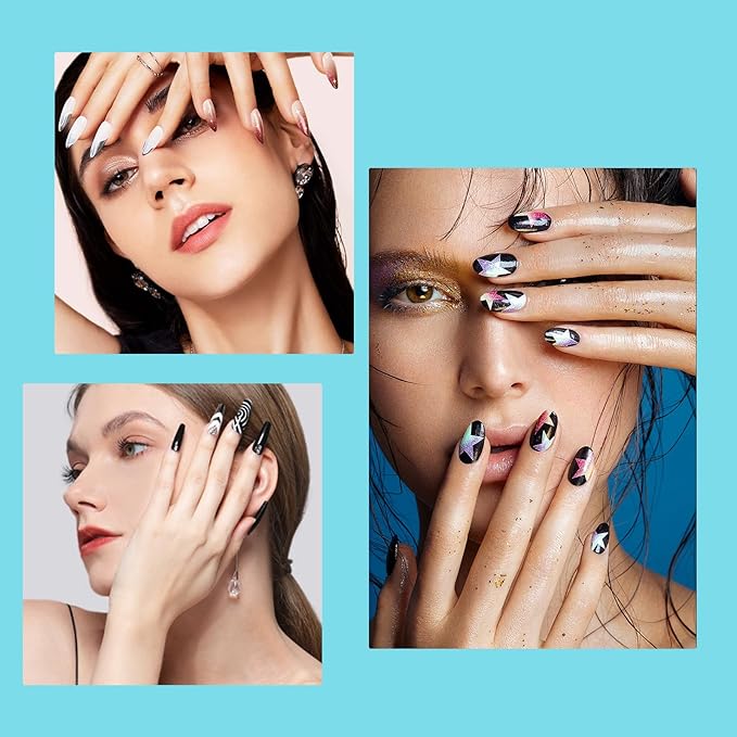 Acrylic Nail Brush Size 08, 100% Pure Kolinsky Nail Brush for Acrylic Application, Professional Nail Extension Manicure Tool Nail Drawing Pen for DIY Home Salon(Cyan)