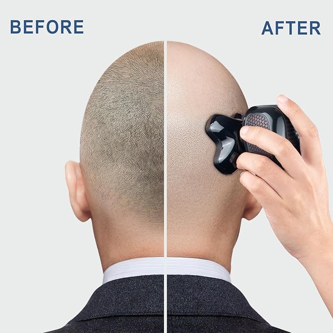 Upgrade Magnetic Head Shavers for Bald Men, Cordless & Comfort 5-in-1 Electric Razor - IPX7 Waterproof Wet/Dry Mens Grooming Kit - Easy Use Palm Shaver for a Smooth Bald Shave