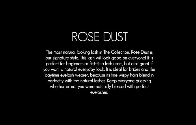 Cruelty Free 3D Faux Mink Eyelashes - Reusable and Durable - Fluffy and Natural - 100% Vegan Luxury Fibers - by Via Flora Beauty (Rose Dust)