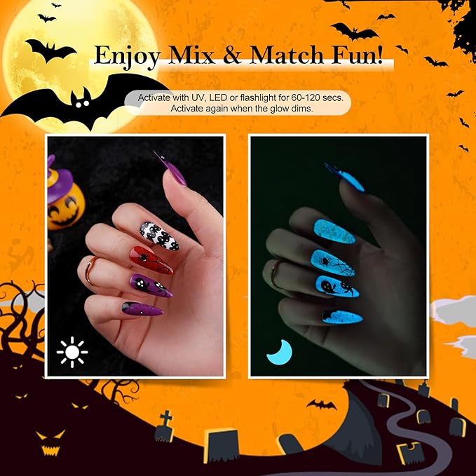 18pcs Nail Gel Polish Set, 10 Colors Gel Polish Set with 6pcs Base Coat and Glossy & Matte Gel Top Coat and 2 Colors Nail Art Gel, Glitter Nail Polish Starter Kit, Winter DIY Gift