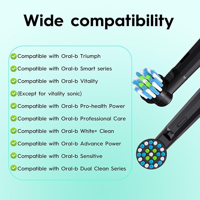 8 Pack Replacement Heads Compatible with Braun Oral B Pro 1000/7000/1500/5000,Replacement Toothbrush Heads for Oral B Braun,Medium Dupont Bristles