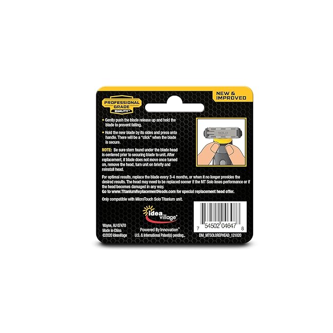 Micro Touch Titanium Solo Replacement Blade Only