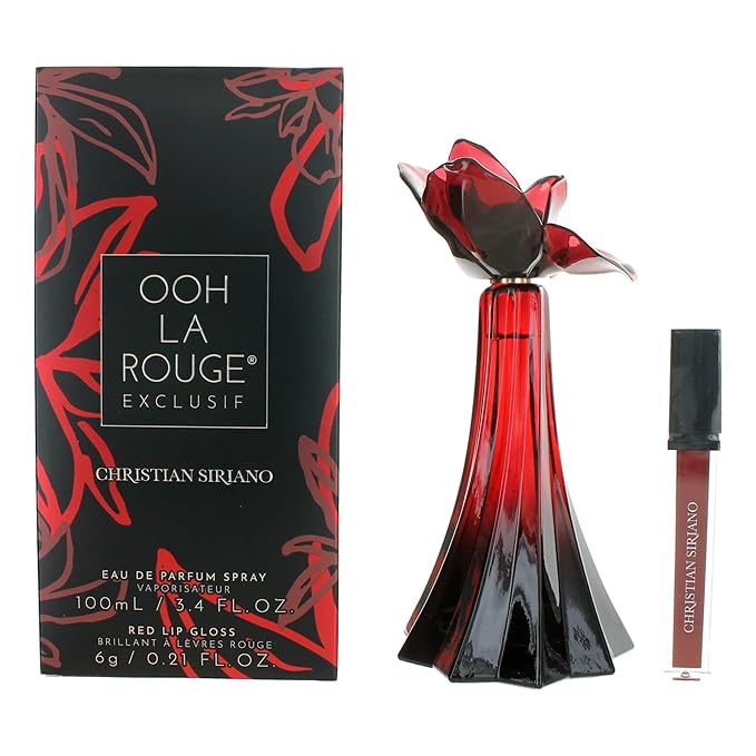 Christian Siriano Ooh La Rouge Exclusif for Women - 2 Pc Gift Set 3.4 oz EDP Spray, 0.21oz Red Lip Gloss