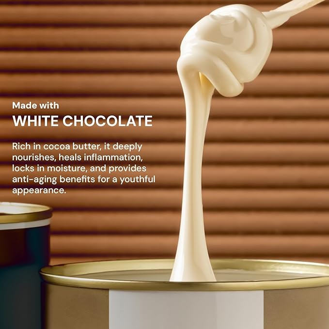 White Chocolate Liposoluble Body Wax | Removes Unwanted Hair & Tan | Soothes, Hydrates & Exfoliates | Gentle for All Skin Types | Spa & Salon Use | 27.05 Fl Oz (800ml)