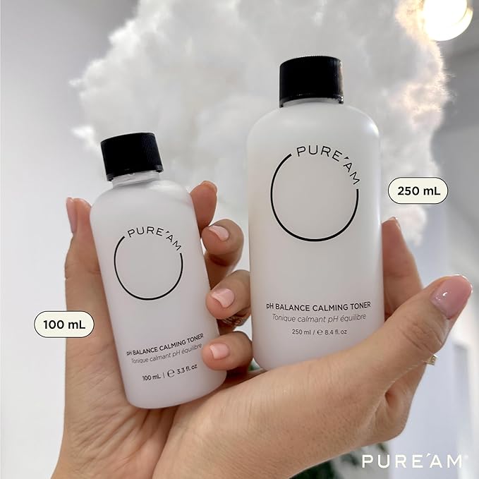 PURE'AM - Korean Toner for Dry Skin - Deeply Hydrating - Hyaluronic Acid & Vegan Ceramides - Korean Skincare Toner for Face, Sensitive Skin - Redness & Acne - 3.3 fl. oz, 100 ml