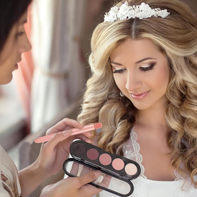 12 Set Travel Makeup Brush Set Bulk with Mirror Mini Travel Makeup Brushes Thank You Cards and Organza Bag Bridesmaid Gift for Bachelorette Party Gift Wedding(Pink)