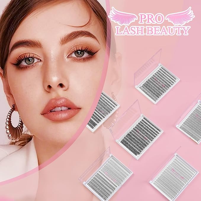 280 Pcs Individual Lashes 30D-D-0.07-9-16mix Cluster Lashes 10D 20D C D Curl Wispy Lashes Bottom Lashes DIY Lashes At Home(30D-D-0.07-9-16mix)