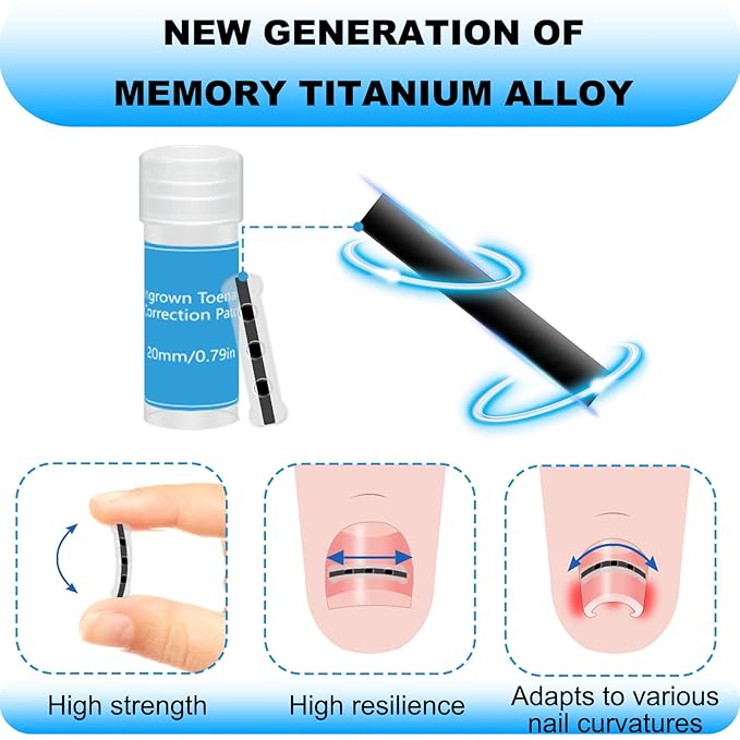Upgraded ingrown toenail treatment, nail kit, Ingrown Toenail Treatment, Ingrown Toenail Removal Kit, Designed for Curved Nail Repair, Ingrown Toenail Corrector, Suitable for many types of correction.