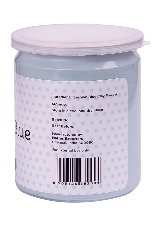 Serbian Blue Clay Powder 8 oz (227g) | 100% Natural Cambrian Clay For Skin & Soap Making | By Yogi's Giftยฎ