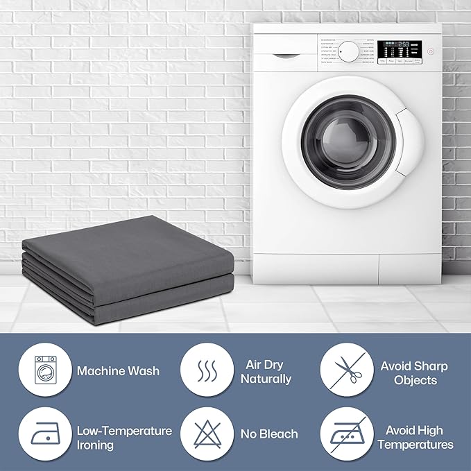 Lavisun Flat Sheets 2 Pack,Hotel Quality Flat Bed Sheets,Brushed Microfiber Bed Sheets, Bulk Sheets for Massage, Home, Dorm (Dark Grey,King)