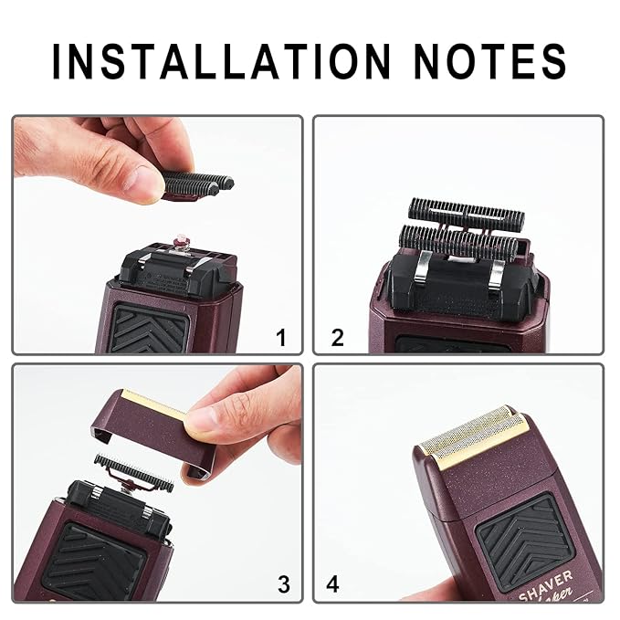 5 Star Series Finale Razor Replacement Foil and Bar Assembly Compatible with wahl Foil 7031-100,7043-100 Shave Replacement Head (red)