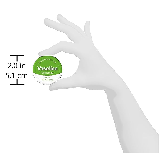 Vaseline Lip Therapy Lip Balm Tin, Aloe Vera, 0.6 oz