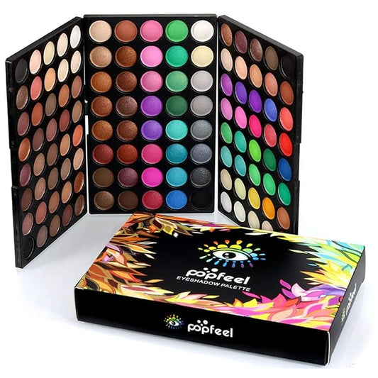 120 Colors Hightlight Eyeshadow Palette Makeup Gift Set, Pure Vie Professional Long Lasting Waterproof Matte Highly Pigments Shiny Shimmers Glitter Makeup Palette Colorful Cosmetic Eye Shadow Pallet#1