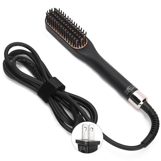 Heated Beard Brush, Electric Mini Beard Straightening Comb Design, Multifunctional Hair Straightener Comb Electric Comb for Hair Combs Beard Straightener Brush for Men(Us)