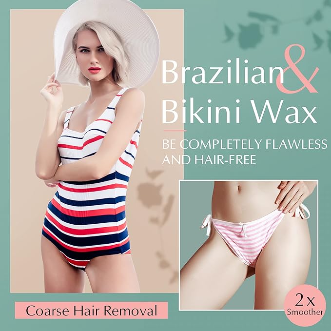 2.5lb Aloe Wax Beads - Hard Wax Beans for Coarse Hair Removal, Gentle Large Refill for Wax Warmer Kit, At-Home & Professional Smooth Waxing for Sensitive Skin Brazilian Bikini Face Eyebrow Leg