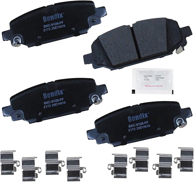 Bendix Priority1 CFC2172 Ceramic Rear Brake Pads for Jeep Wrangler 2024-2018