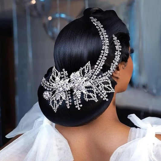 Wedding Head Pieces Crystal Bridal Hair Clips Women's Handmade Bridal Rhinestone Wedding Party Hair Accessories