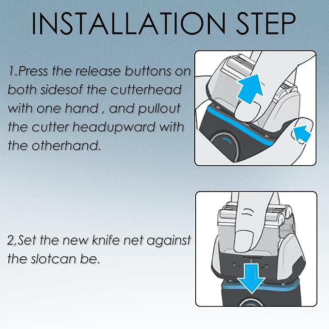 52B Replacement Shaver Head for Braun Series 5, Shaving Razor Head Suitable for Braun S5 5020, 5020s, 5030s, 5040, 5040s, 5050, 5050cc, 5070, 5070cc,5090cc, 5140s, 5145s, 5147s, 5190cc ect