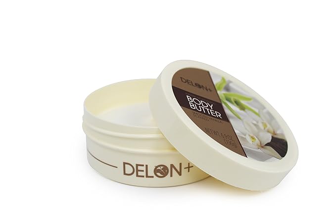 DELON Body Butter Vanilla, Off White, 6.9 oz