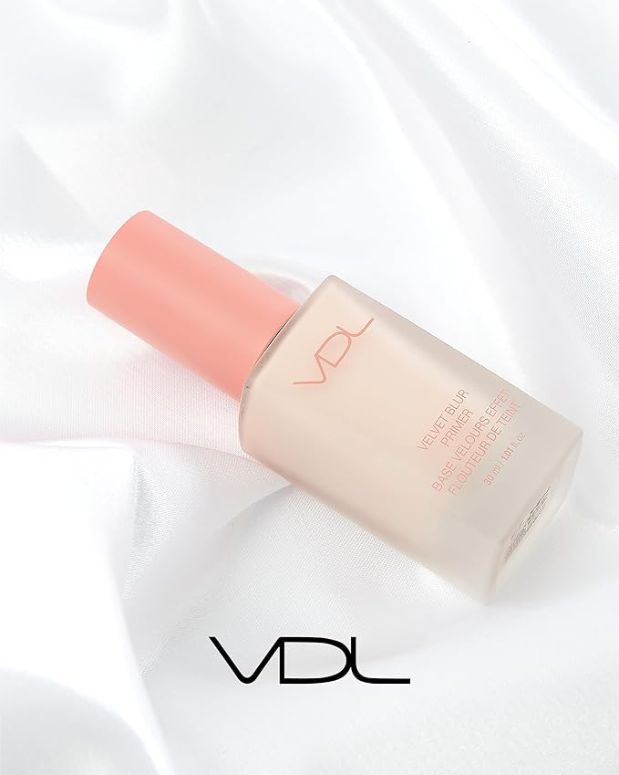 VDL Velvet Blur Makeup Primer (Matte Finish, 1.01fl oz) - Korean Makeup Base for Perfect, Flawless, Smooth Skin. Oil Control, Makeup Enhancer for All-Day Long Wear.