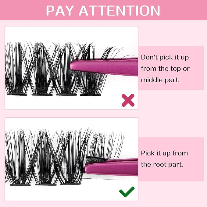 280 Pcs Individual Lashes 30D+40D Mixed Lash Clusters 14 Rows Cluster Lashes that Look Like Eyelash Extensions DIY Lash Extension Self Application At Home (30+40-D-14-20mix)