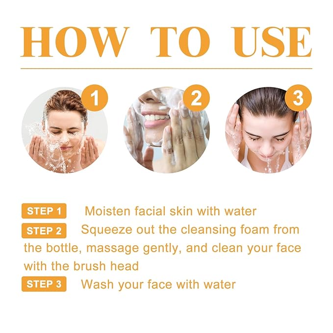 Turmeric Wash and Care Two Piece Set, Tuemeric Facial Cleanser & Turmeric Soap Combo, Turmeric Cleansing Mousse, Turmeric Face Wash and Soap Bundle for Face & Body, Deep Cleansing