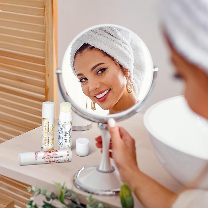 50 Pack Lip Balm Religious for Women Lip Balm with Scripture Bulk Sticks Christian Gifts Faith Bible Verse Scripture Inspirational Gift Party Favors Coworkers 10 Styles Floral