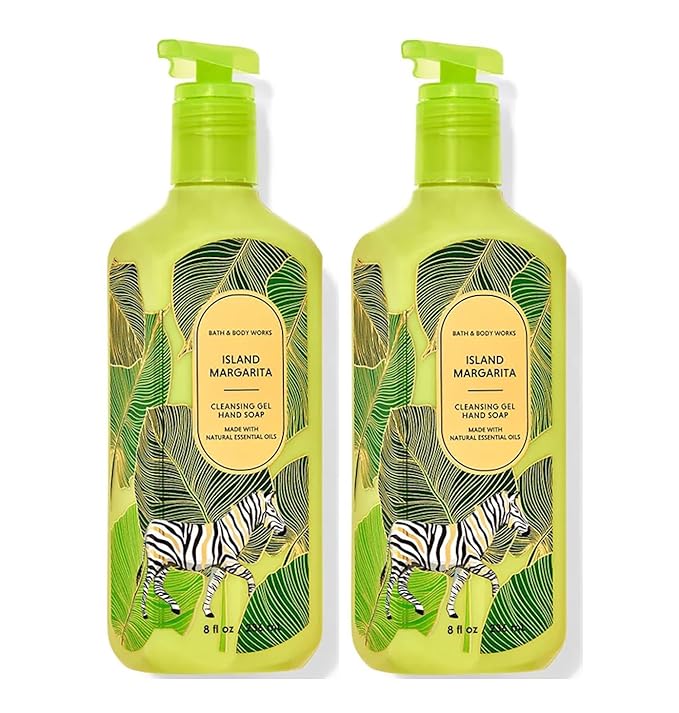 Bath & Body Works Island Margarita Hand Soap, Cleansing Gel, 8 Fl Oz (Pack of 2) (Island Margarita)