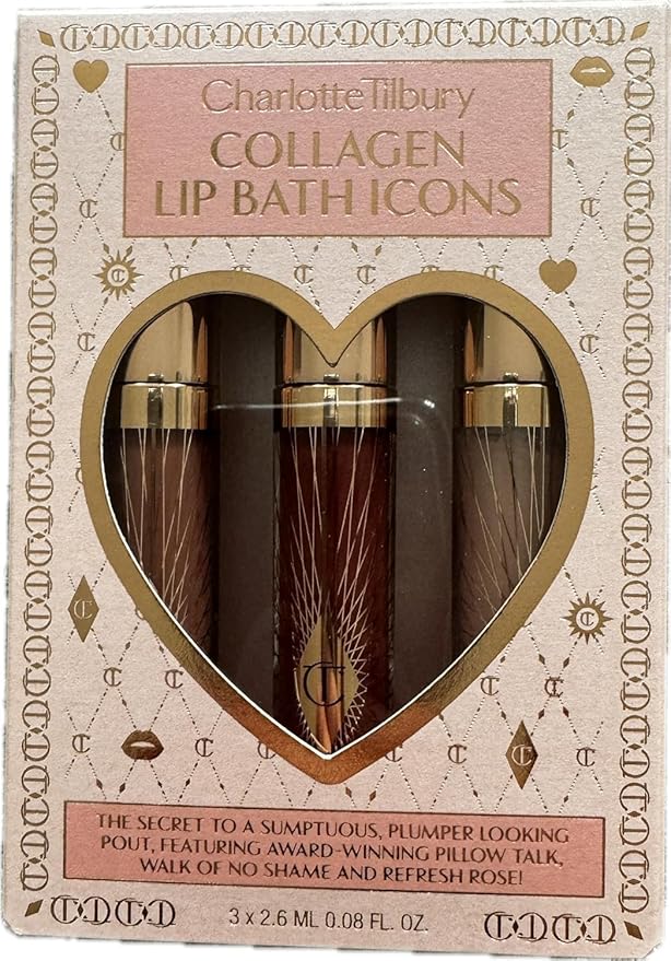 CHARLOTTE TILBURY Collagen Lip Bath Icons Kit - Walk of No Shame, Pillow Talk and Refresh Rose(2.6ml / 0.08 fl oz EACH)