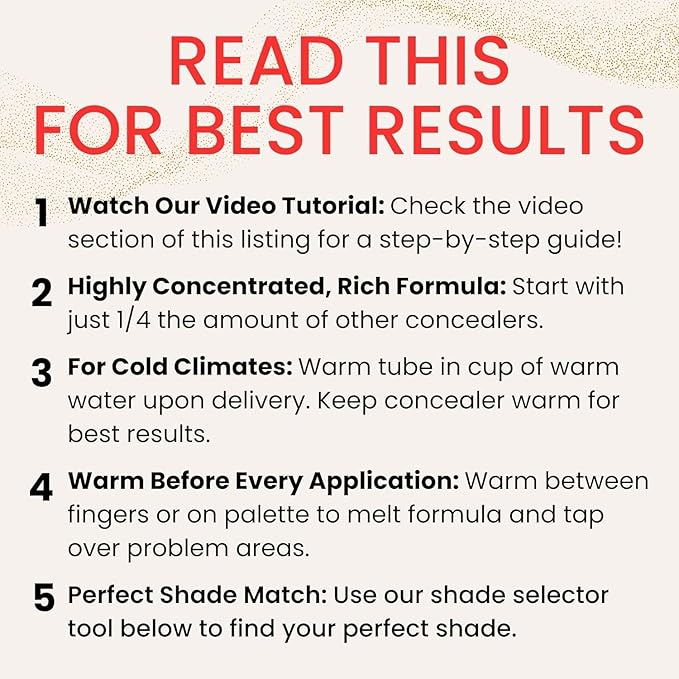 Fièra Luxury Concealer & Foundation with Anti-Aging Ingredients - Full Coverage for Dark Circles, Wrinkles, Fine Lines, and Spots, All-Day Wear For Mature Skin - Sand, 0.5 FL. OZ. / 15 ML