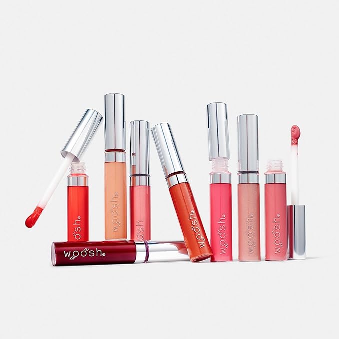 Woosh Beauty, Spin-On Lip Gloss, Hydrating Hyaluronic Acid & Shea Butter, No Fine Lines, Shine Finish, Vegan & Cruelty-Free - Glaze