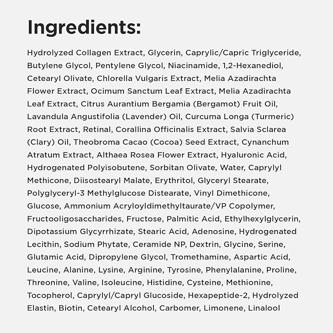 CKD Retinol Collagen Neck Cream with Gua Sha Massage Roller - Anti Aging Firming Cream for Neck & Jawline Lifting, Double Chin, and Décolleté Wrinkle Care. Korean Skincare. 1.69 fl oz