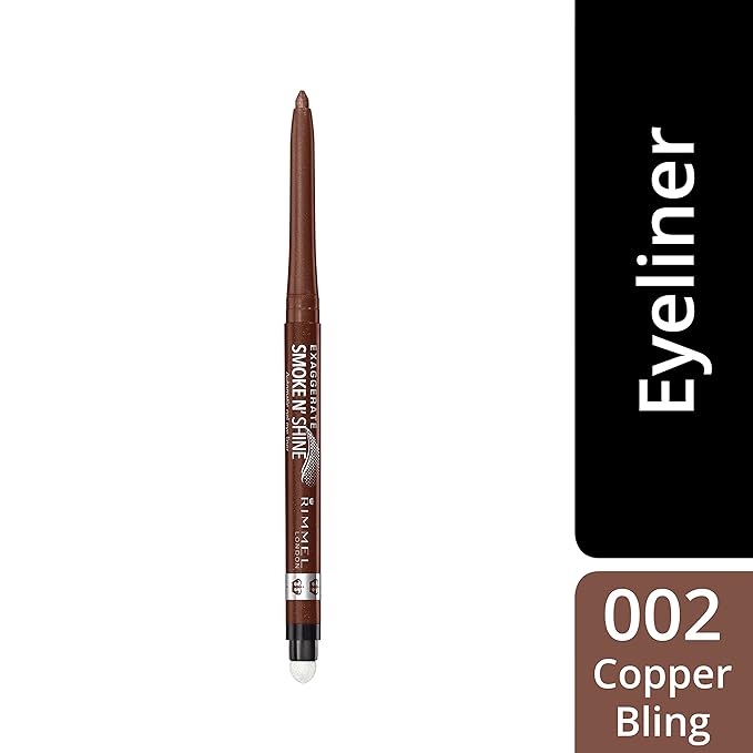 Rimmel Exaggerate Smoke'N Shine Eyeliner 002/Copper Bling, Pack of 1
