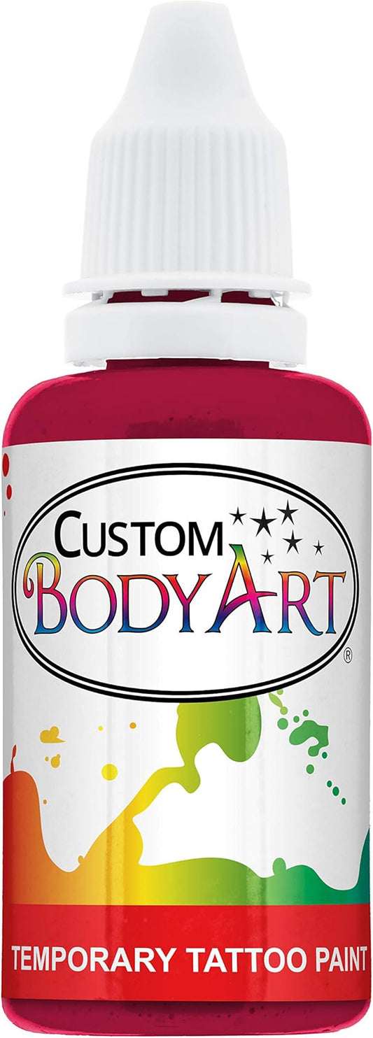 1-Ounce Pink Temporary Airbrush Tattoo Body Art Paint Alcohol Based