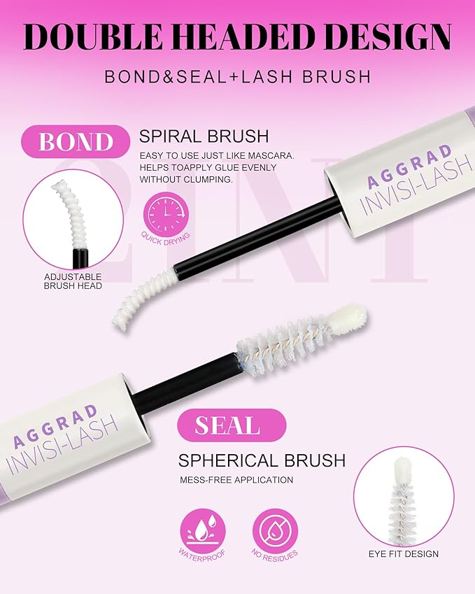 Venus Lash Clusters Kit Wispy 8-16mm with 5-6mm Bottom Lashes Natural Individual False Cluster Eyelash Extension Kit D Curl with Waterproof Bond and Seal & Lash Remover for Fake Lashes Extensions