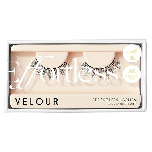 Velour Effortless Lashes, Natural Looking False Eyelashes, Fluffy & Lightweight No Trim Eyelashes, Reusable Fake Lashes For All Eye Shapes, Vegan & Cruelty-Free, Lash Glue not Included (First Love)