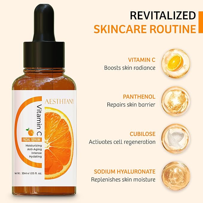 Elite Glow: Best Vitamin C Serum for Face with Vitamin E, Retinol & Hyaluronic Acid - Anti Aging Serum Erase Fine Lines, Dark Spots while Hydrate & Brighten All Skin Types of Men & Women | 1Fl Oz