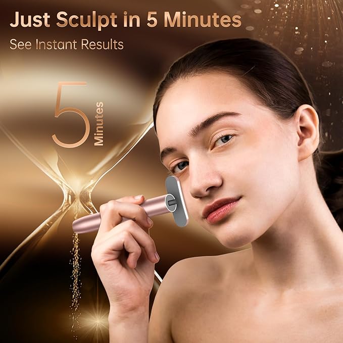 9 in 1 Red-Light-Therapy-Wand-for-Face, Portable Face Massager Tool, Microcurrent and Vibration True Beauty Glow Facial Massager Skincare Rejuvenation Tool for Women at Home