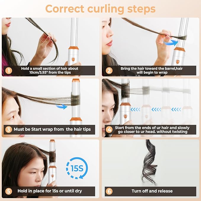 6 in 1 Hair Dryer Brush, Blow Dryer Brush Ionic Hair Dryer, Oval Hot Air Brush, Hair Curler Hair Straightener Magic Styler Autowrap Air Styler