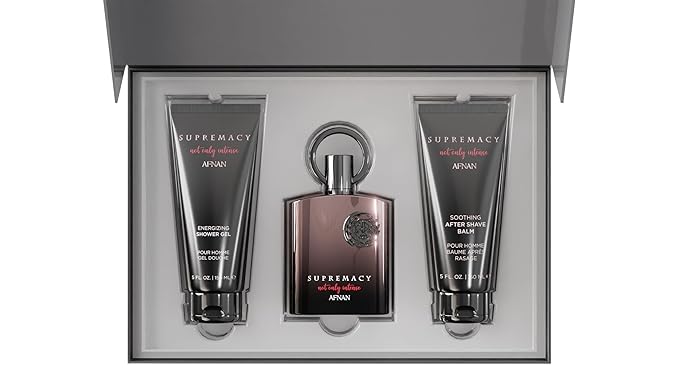 Afnan Gift Set Supremacy Not Only Intense Perfume Gift Set For Men – Eau De Parfum (3.4 Oz), After Shave (5 Oz), Shower Gel (5 Oz)