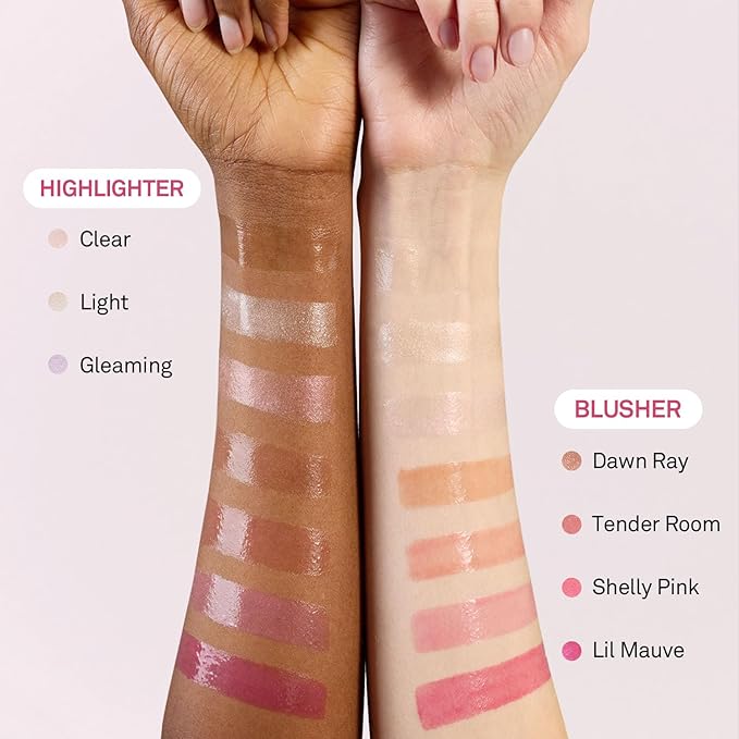 hince True Dimension Radiance Balm 10g - Shimmer Glow Face Highlighter Stick, Translucent Colors, Cream Blush Stick, Glass Skin in a Balm, Korean Beauty, Natural Makeup (LIL MAUVE, TP006)