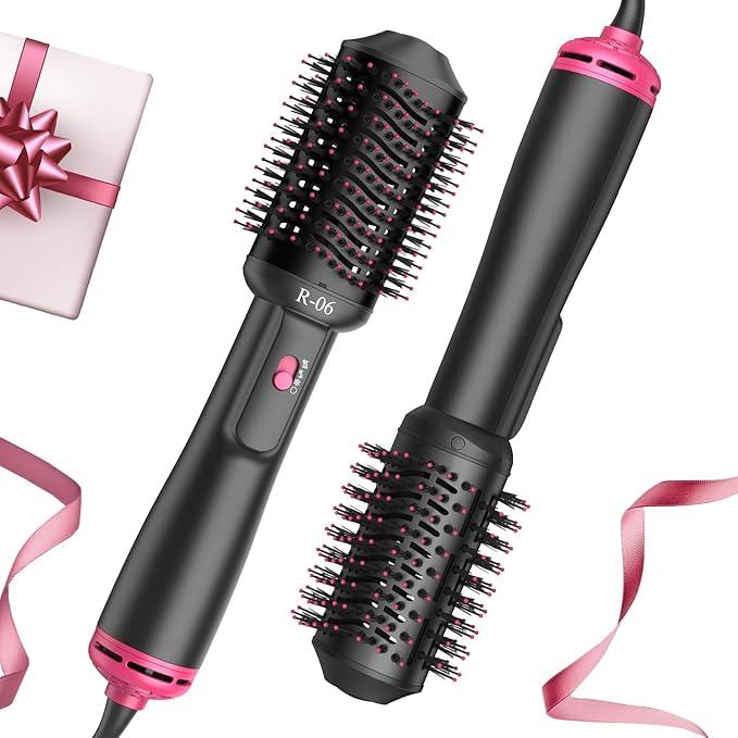 4-in-1 Hair Dryer Brush - Blow Dryer and Styler in One, Hot Air Brush with Oval Barrel for Volumizing, Suitable for All Hair Types, Mother's Day Gifts