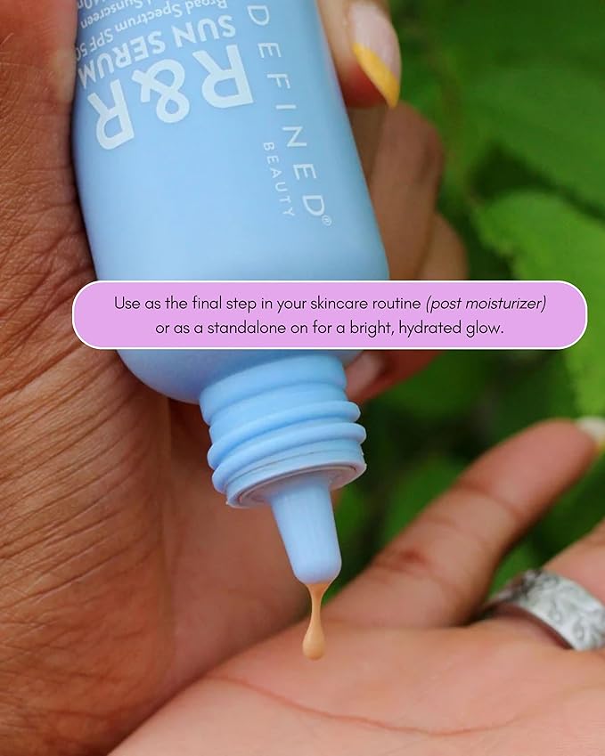 Undefined Beauty R&R Sun Serum SPF 50 Tinted Mineral Sunscreen PA++++ 3 Flex shades, infused with Niacinamide, 40 min Water Resistant, bluelight protection, 1.7oz… (Medium Tint/Warm Undertone)