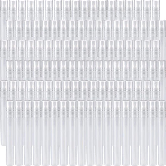 108 Pieces 10 ml Spray Bottles Plastic Perfume Bottles Empty Fine Mist Perfume Bottle for Essential Oils Supplies(Clear)