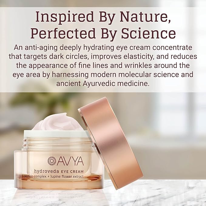 Avya Skincare Hydroveda Eye Cream | Reduces Dark Circles and Puffiness | Antioxidants to Lift and Brighten Skin (15ml)