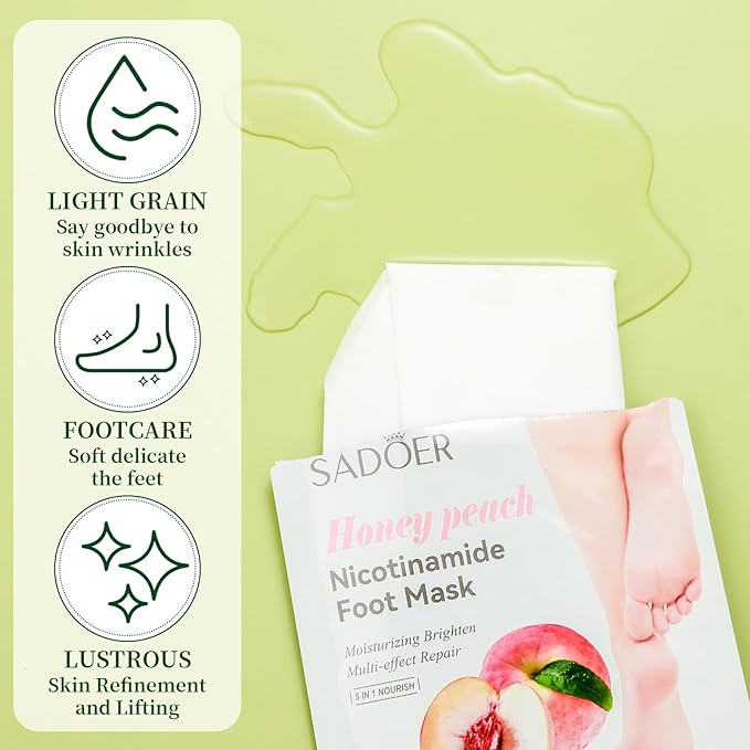 24 Pcs Fruits Beauty Foot Mask Bulk Hydrating Foot Moisturizing Socks Shea Butter Aloe Treatment Mask for Spa Kit Sleeping Skincare Gift Beauty Kits for Women