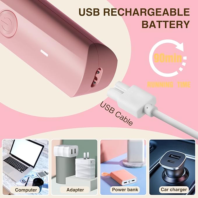 AREYZIN Bikini Trimmer for Women,Electric Razors Shaver for Bikini Legs Pubic Hair,Rechargeable Ladies Bikini Hair Trimmer Removal with Snap-in Ceramic Blades IP7X Washable Head,Wet and Dry Use,Pink