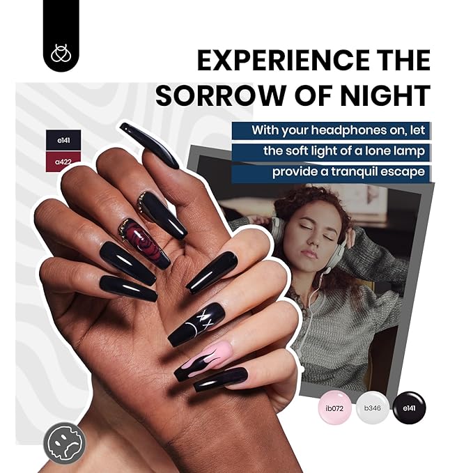 Beetles 85 Pcs Gel Nail Polish Kit with U V Light 55 Colors Gel Nail Kit for Beginners with Everything at Home Gel Polish Manicure Winter Nail Art Jelly Nails Emotional Spectrum Collection